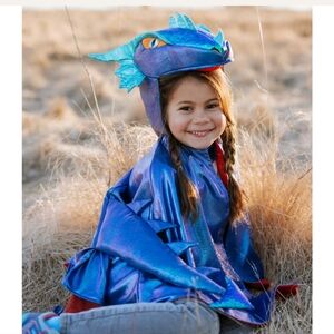 Great Pretenders Azure Dragon Costume Metallic Blue / Purple Kids - High Quality